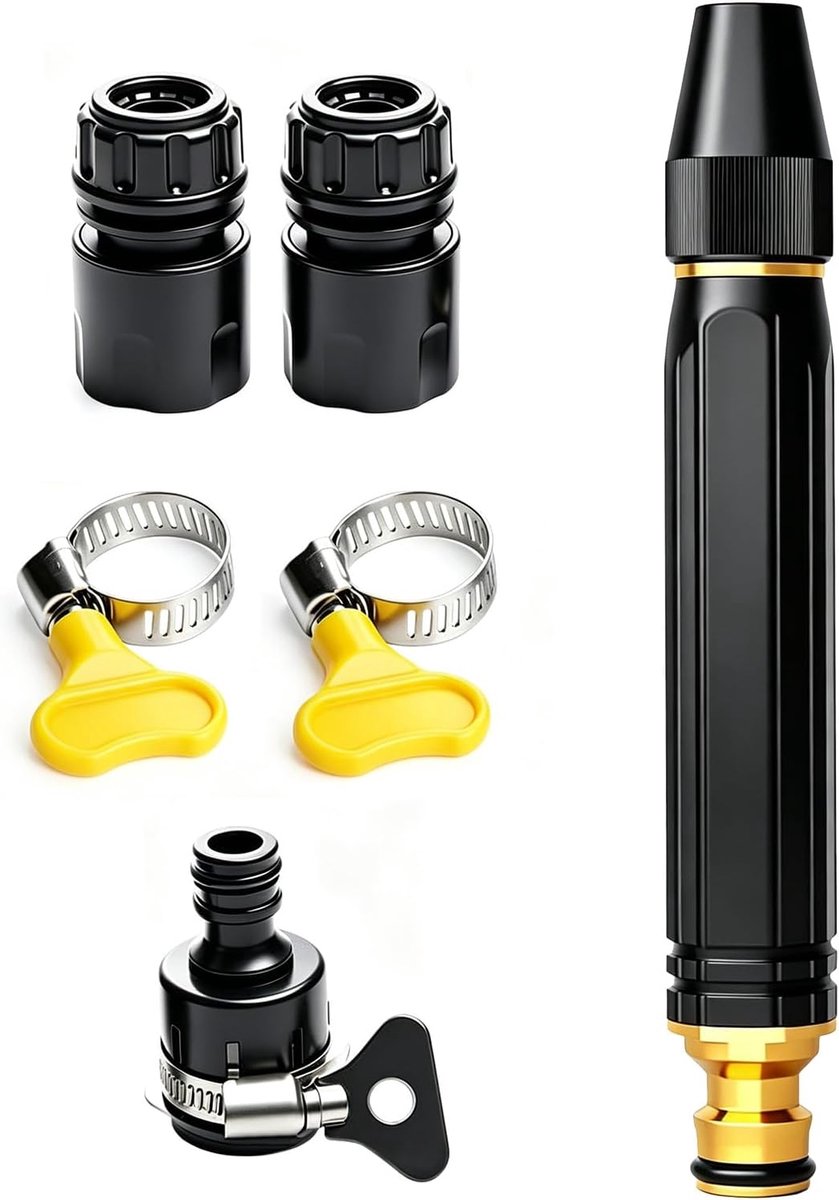 SnelShoppen - High Pressure Gun voor Tuinslang, 2026 Nieuwe Waterdrukspuit met Verstelbare Spray Nozzle, Ideaal voor Auto Wassen, Tuinieren en Huishou