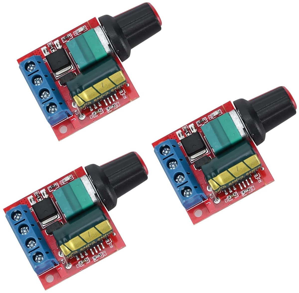 DC Motor PWM snelheidregelaar - 3 stuks - LED display - Voor nauwkeurige snelheid aanpassing - ShopVlot