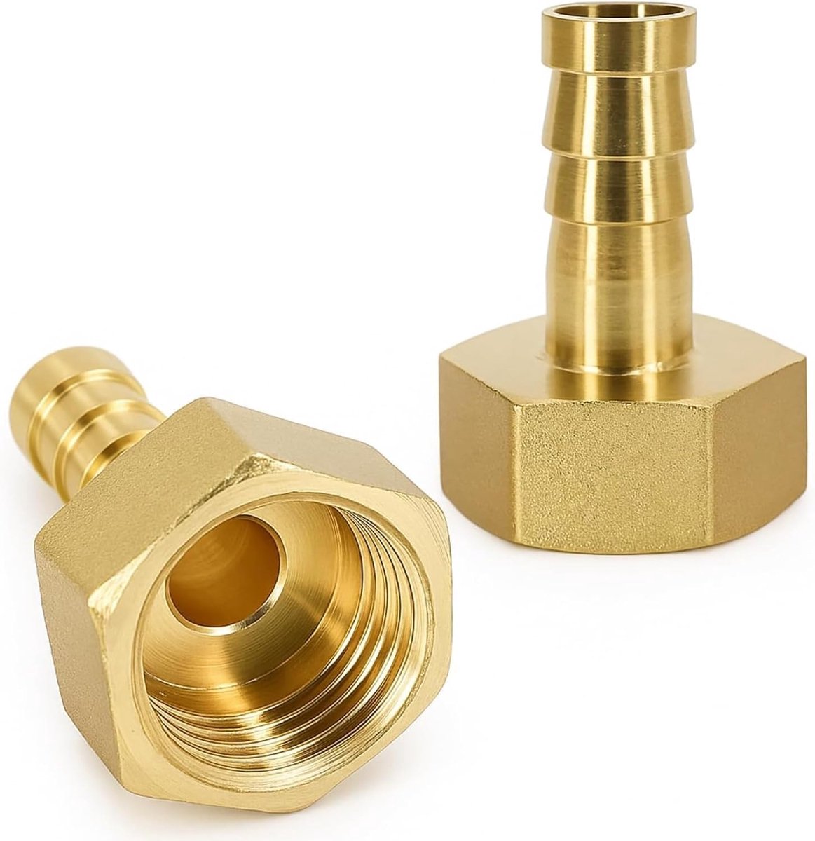 Messing slangtuit 1/2 inch - slangaansluiting 10 mm - corrosiebestendig - perfecte buisverbinding - ShopVlot