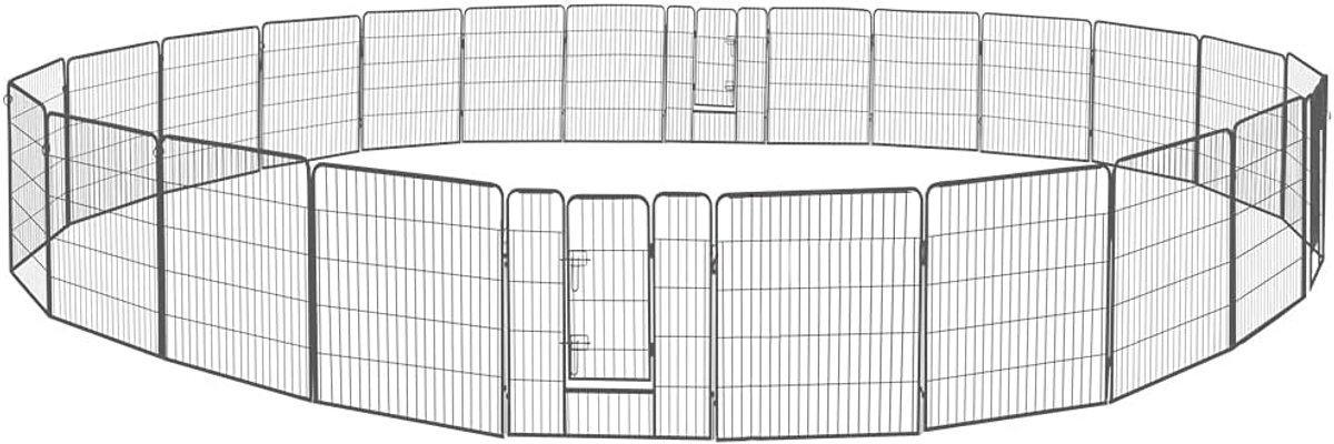 Puppuitloop, vrijloopren van gepoedercoat staal, inklapbaar, maaswijdte 47 mm, inclusief bevestiging voor gebruik in de tuin, afmetingen (b x h): 80 x 100 cm (24x)