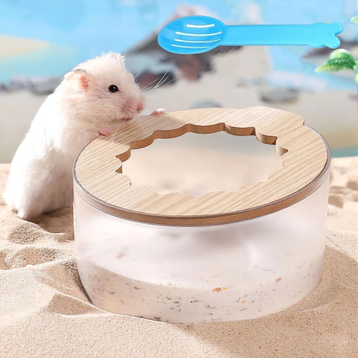 Zandbak voor hamster, zandbad, gerbild, zandbad voor lemmings, gerbilten