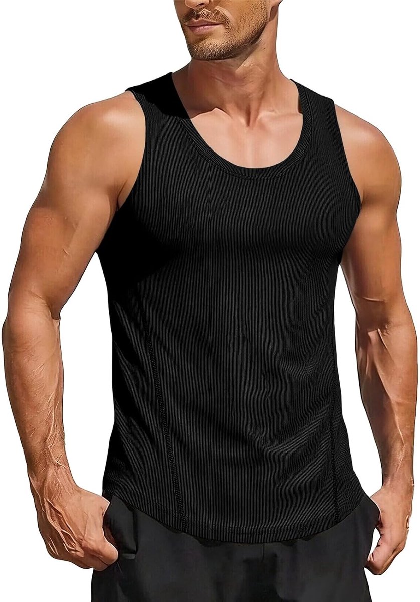 Cmdr Tanktop voor heren, voor fitness, gym, workout, mouwloos, voor bodybuilding