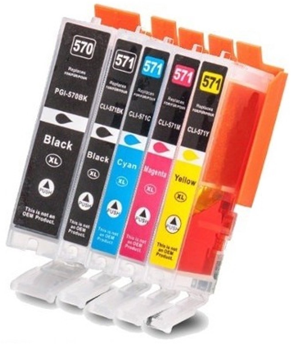 Huismerk Canon PGI-570 XL / CLI-571 XL inkt cartridges 5-Kleuren Multipack (58 ml)