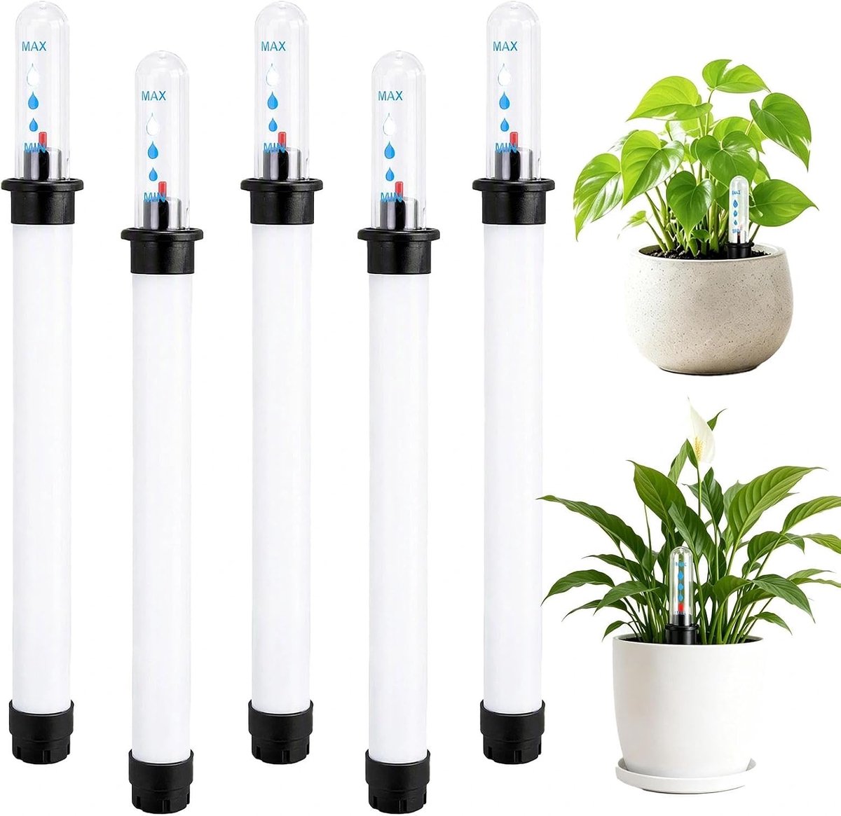10 stuks waterniveau-indicator, planten, grote waterniveau-indicator, voor potplanten, bloembakken, tuin, bodemmeter, 22,8 cm