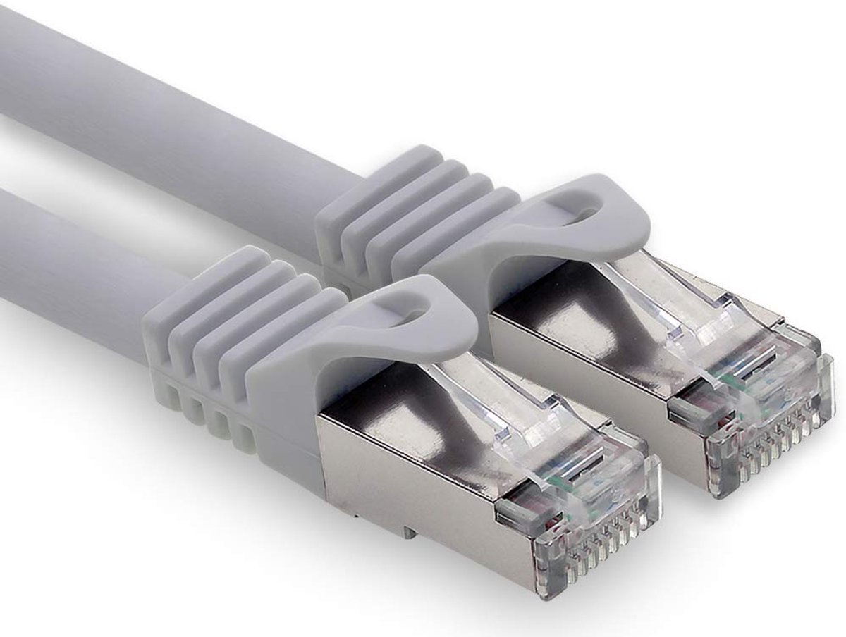 50m - grijs - 1 stuk CAT.7 computer ethernetkabel netwerkkabel (kale kabel) patchkabel S-FTP LSZH PIMF 10GB s RJ45-connector Cat6a