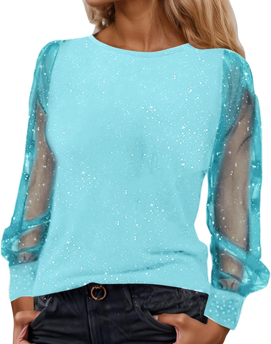 T-shirt voor dames, katoen, lange mouwen, kort, basic, top, natuurlijke kleur, effen, ronde hals, V-hals, boothals, effen, casual, comfortabel, zacht, A39