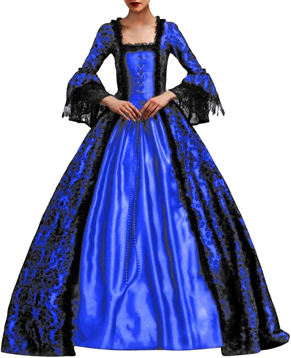 Kostuum Halloween barok volwassen kostuum renaissance dames Victoriaanse koningin prinses gothic carnaval avond nobel A74