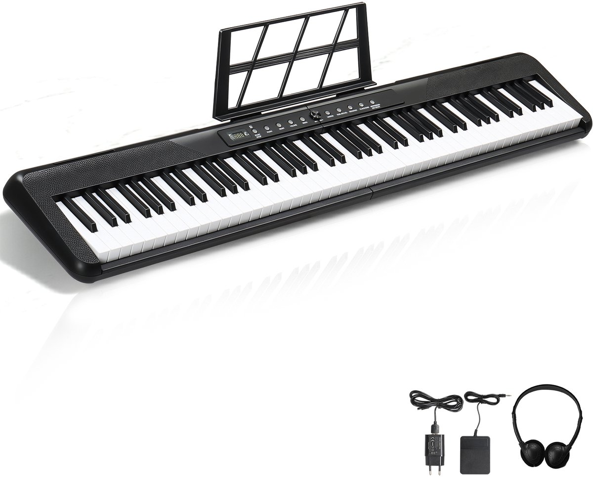 Digitale piano- 88 toetsen standaard - Sustainpedaal inbegrepen - USB-MIDI - Compleet pakket