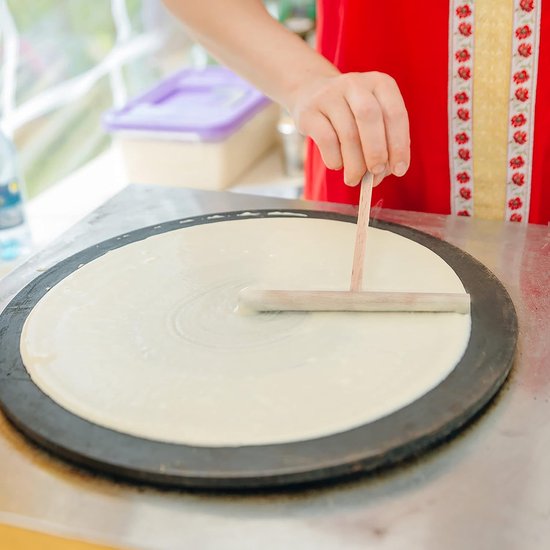 Spreider voor pannenkoek, deegverdeler met houten spatel, deeg, omeletten, 2 stuks — afbeelding 2