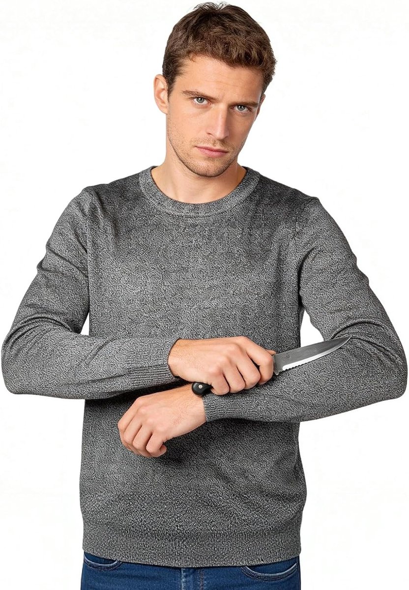 Shirt Anti Slash-kleding Niveau 5 Beschermende Trui Ronde Hals Met Lange Mouwen Werkveiligheidsshirt Voor Industriële Productie(XL)