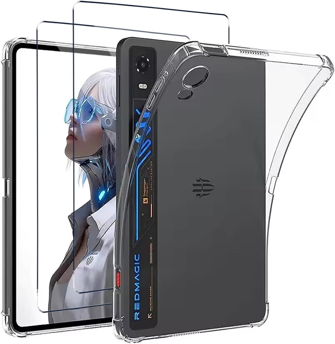 KUSINHOKA Redmagic Astra 2 Gaming Tablet Case + [2 Pack] Protective Film - ShopVlot