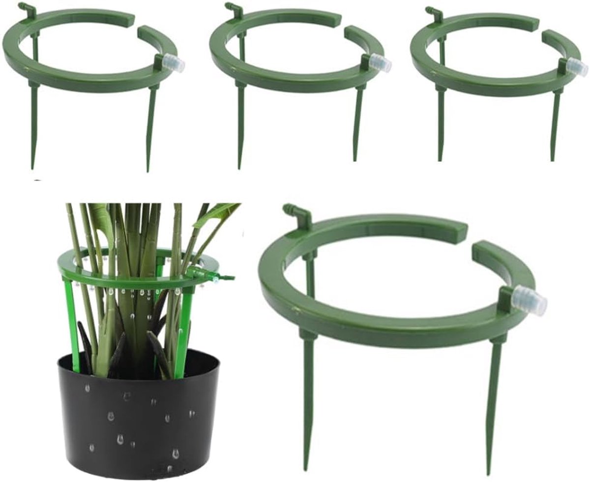 Set of 4 Hydro water rings, 12 cm, hydro drip system with 3 leg rests, drip cups, drip ring with integrated 1/8 inch - ShopVlot