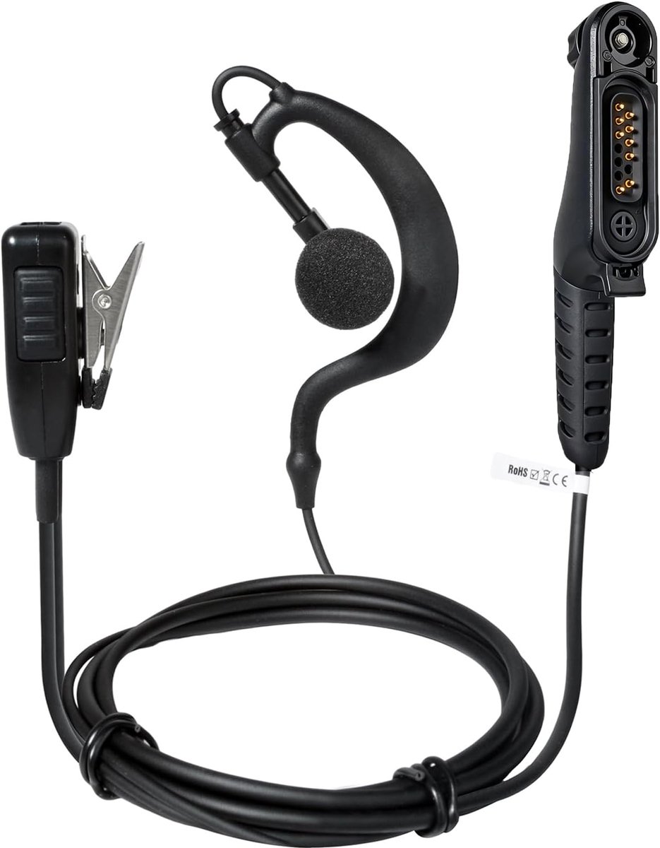 Acoustic Tube Oortelefoon Headset met Microfoon - G-vorm - Compatibel met Motorola R7 R7a N30 N50 N70 - ShopVlot