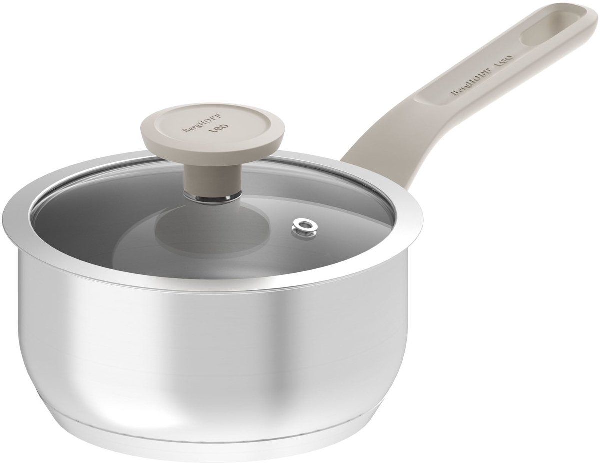 LEO Steelpan met deksel Bolt Clay - Ø 16cm - Metaal - PFAS-vrij