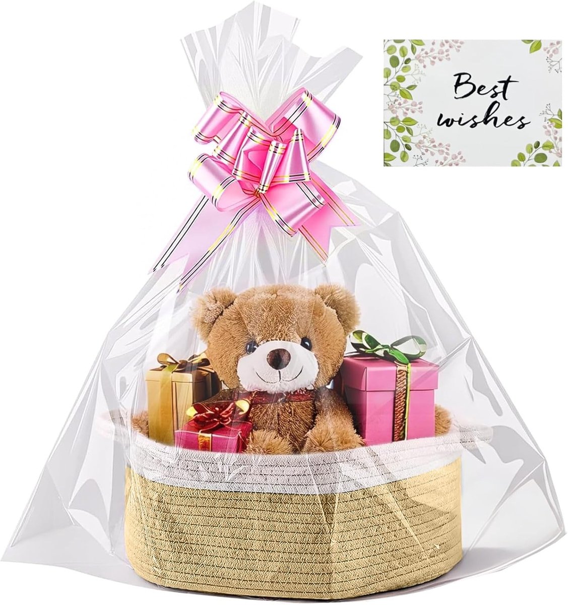 Lege Grote Katoenen Cadeaumand met Handvatten voor Opslag - Perfect voor Pasen, Babyshowers en Kerstmis