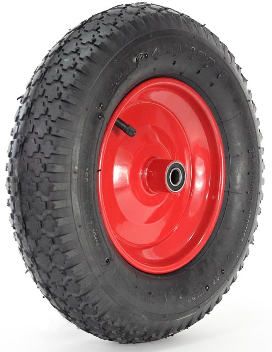 Kruiwagenwiel van massief rubber, 4 00 8 00, 4 00, 4 00 stuks, reservewiel voor kruiwagenwielen, diameter 20, massief rubberen wiel, luchtbanden, 2PR kogellagers