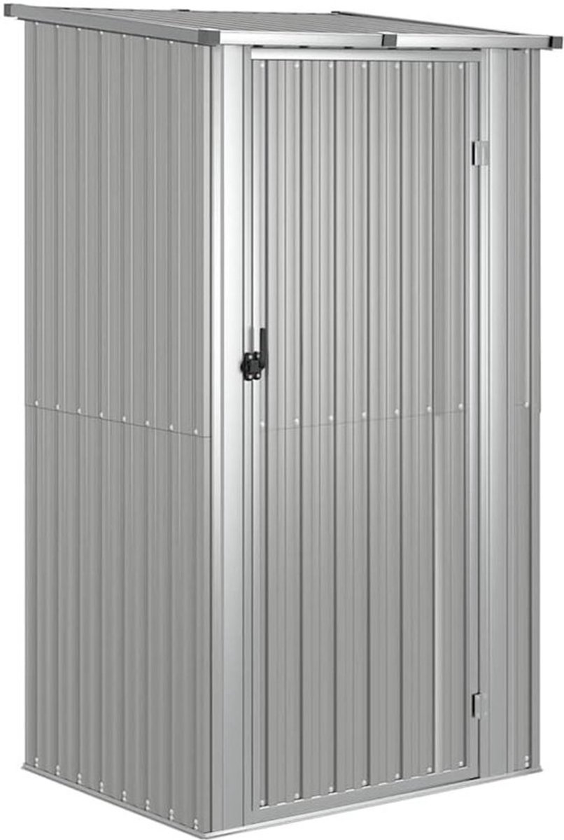 Stalen tuinschuur - Tuinberging - Opbergruimte - Voor het opbergen van gereedschap - Gegalvaniseerd materiaal - 97x118x209 cm - Grijs