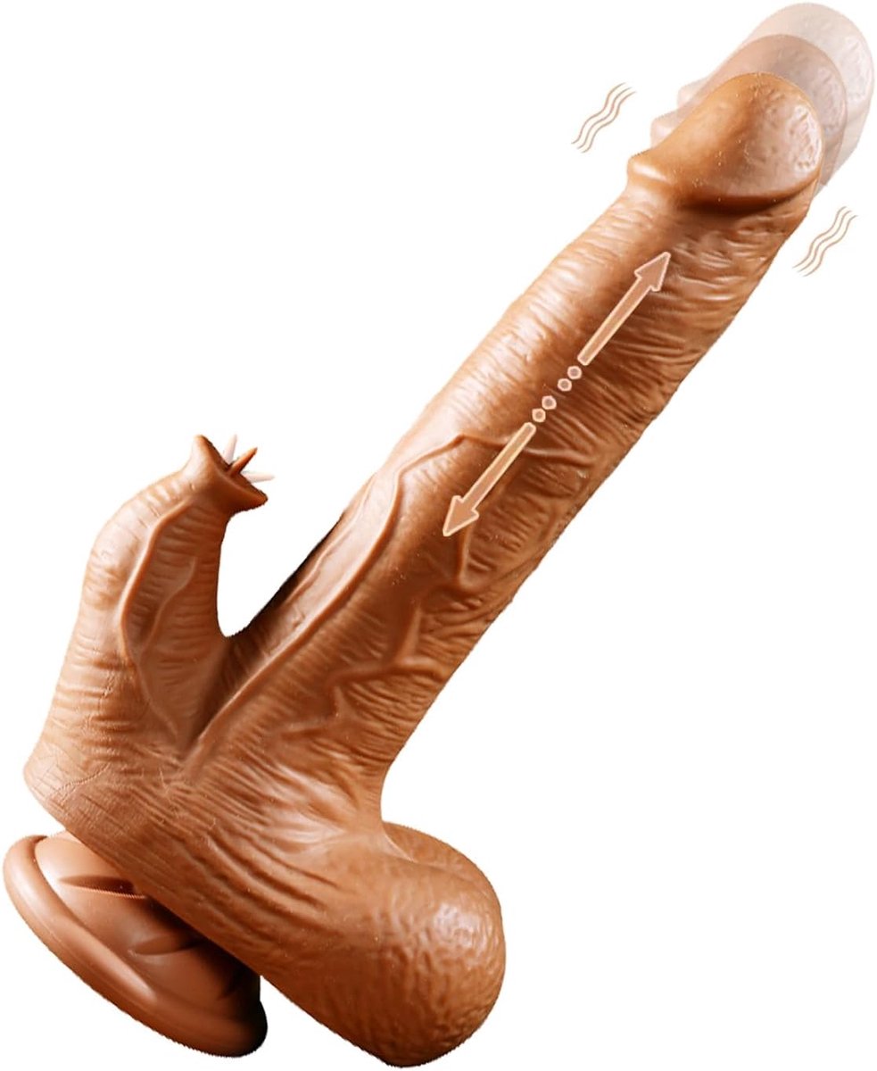 Dildo Vibrators for Hair Clitoris and G-Spot Stimulator Realistic Vibrators Dildo with Heating Shock Function with - ShopVlot