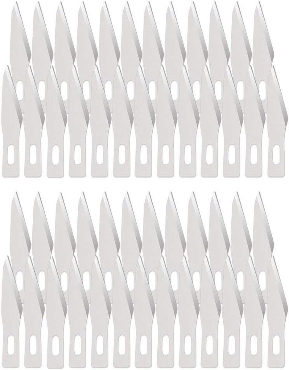 Cutter reservemessen nr. 11 - afgeschuind - 50 stuks - ideaal voor precisiewerk - ShopVlot
