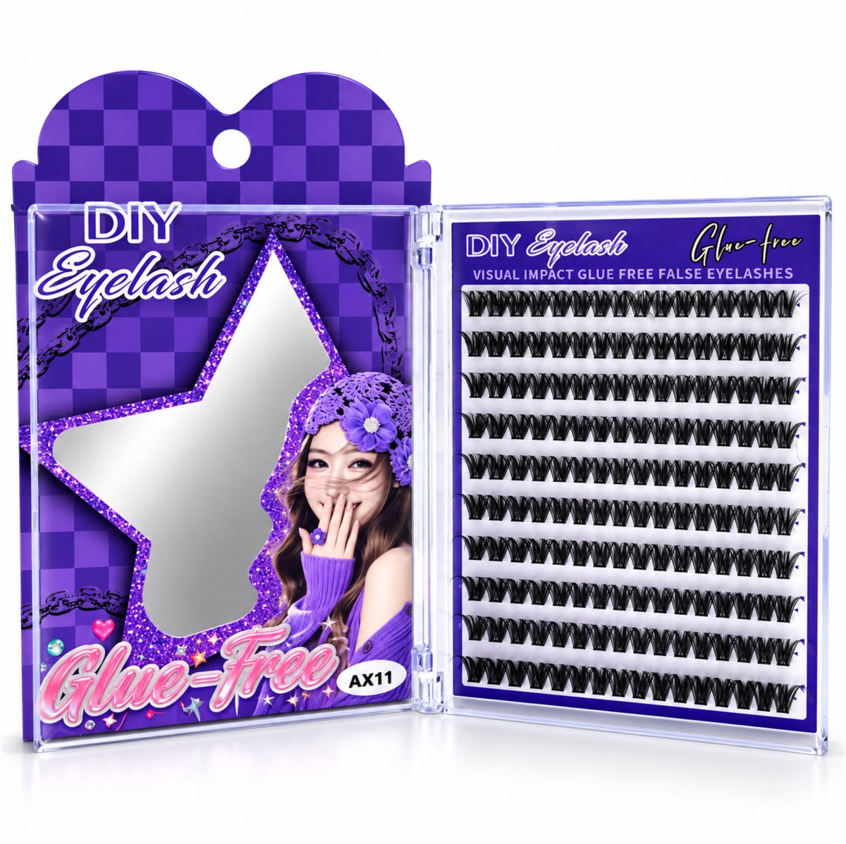 Guardian Beauty Wimper Naturel - Lijmvrije Extensions - Cluster Wimpers - Kunstwimpers - Code: AX011