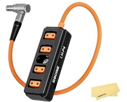 90 Graden 2-Pin naar 4 D-Tap Vrouwelijke Adapter Splitter voor Stroomvoorziening Cameraapparatuur