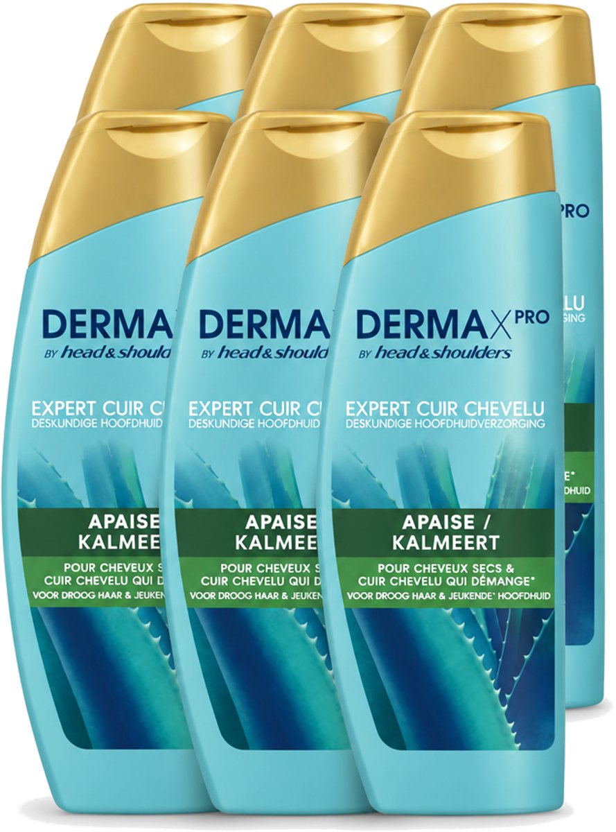 6 x Head & Shoulders - DermaX Pro - Anti-Roos Shampoo - Kalmeert - 470 ml - Voordeelverpakking - 6 stuks
