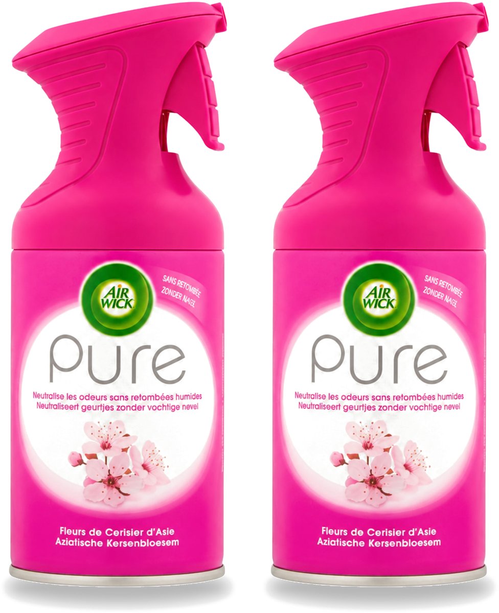 2 x Air Wick - Luchtverfrisser Spray - Aziatische Kersenbloesem - 250ml - Voordeelverpakking - 2 stuks