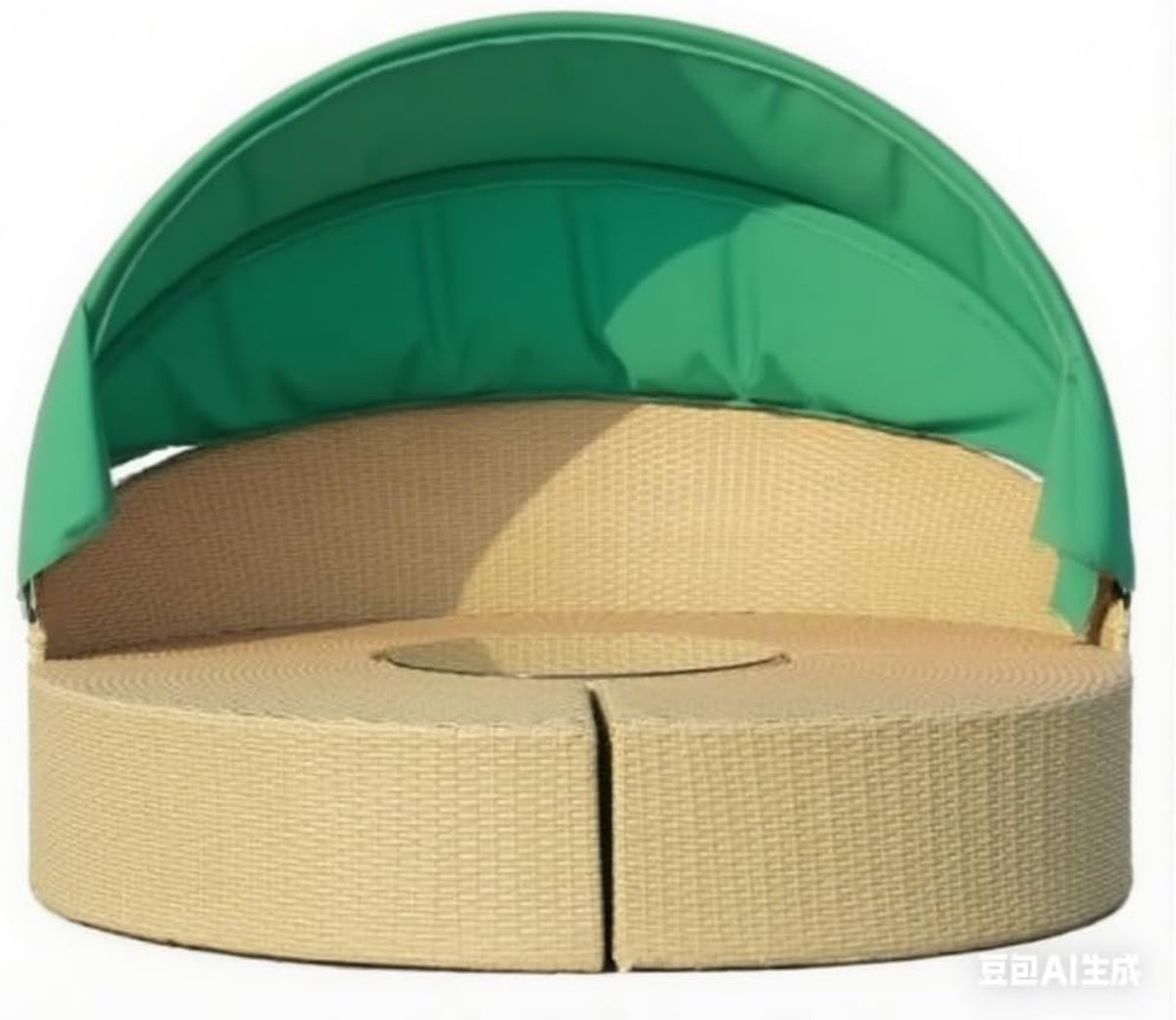 Rond dak voor zonnestrand, weerbestendig, afdekking tuinmeubelen, bovenste afdekking, compatibel met rond ligbed