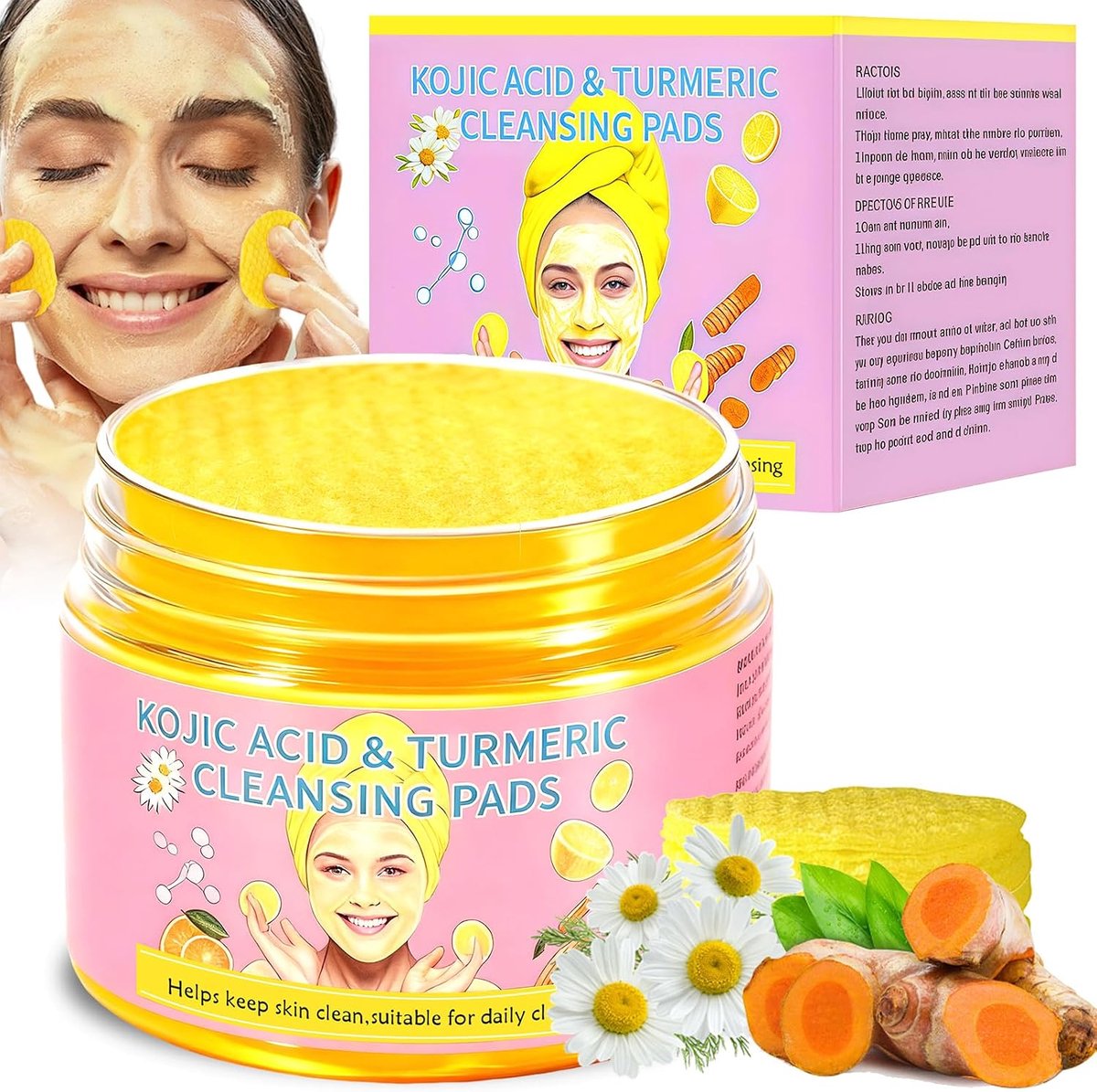 Pads, geïnfundeerde schuimrubberen pads voor een grondige reiniging, bestrijding van acne, hydrateert de poriën