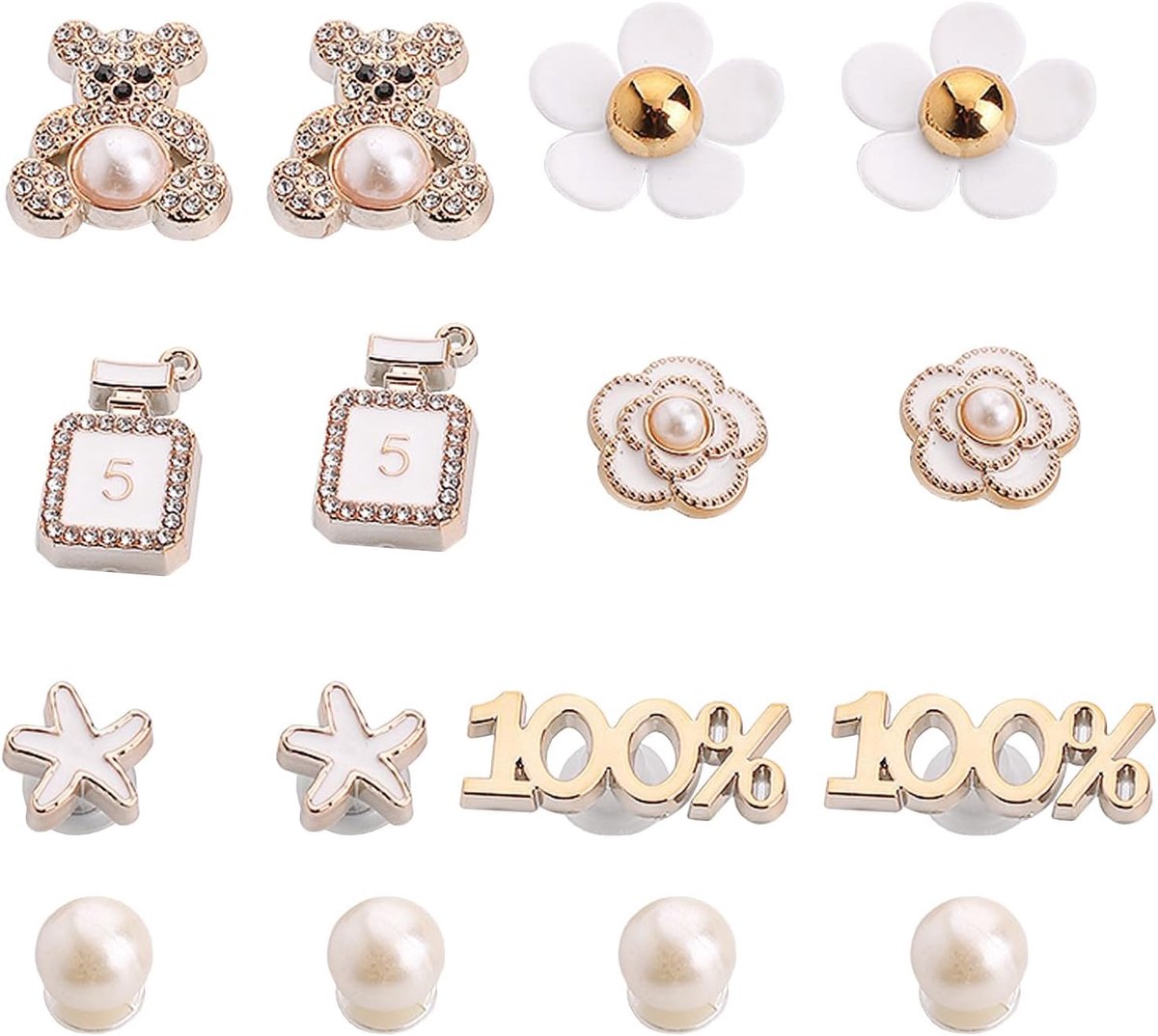 16 stuks glitterende schoenhangers voor klompen, DIY-schoenversiering met glanzende schoencharms in berenvorm, veelzijdige schoencharms voor het individueel stylen voor kinderen, jongens, meisjes