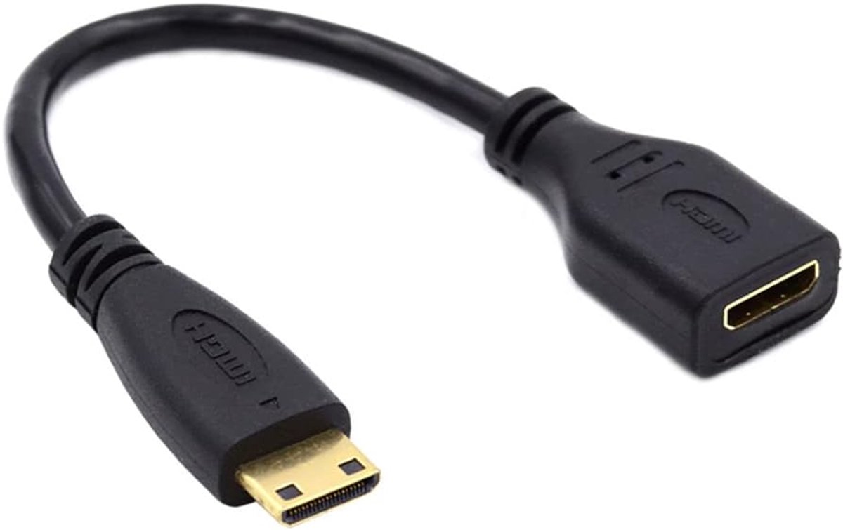 15 cm Mini HDMI Type-C Socket Vrouwelijke naar Mini HDMI Mannelijke Adapter Verlengkabel voor Camera HDTV 4K 1080 P