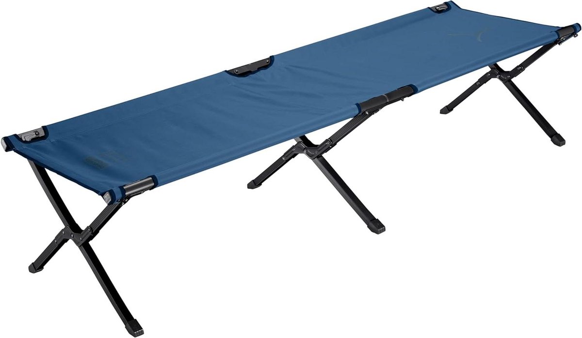 Campingbed - Veld bed - Kamperen - Robuust frame - 210 x 62 cm - Donkerblauw