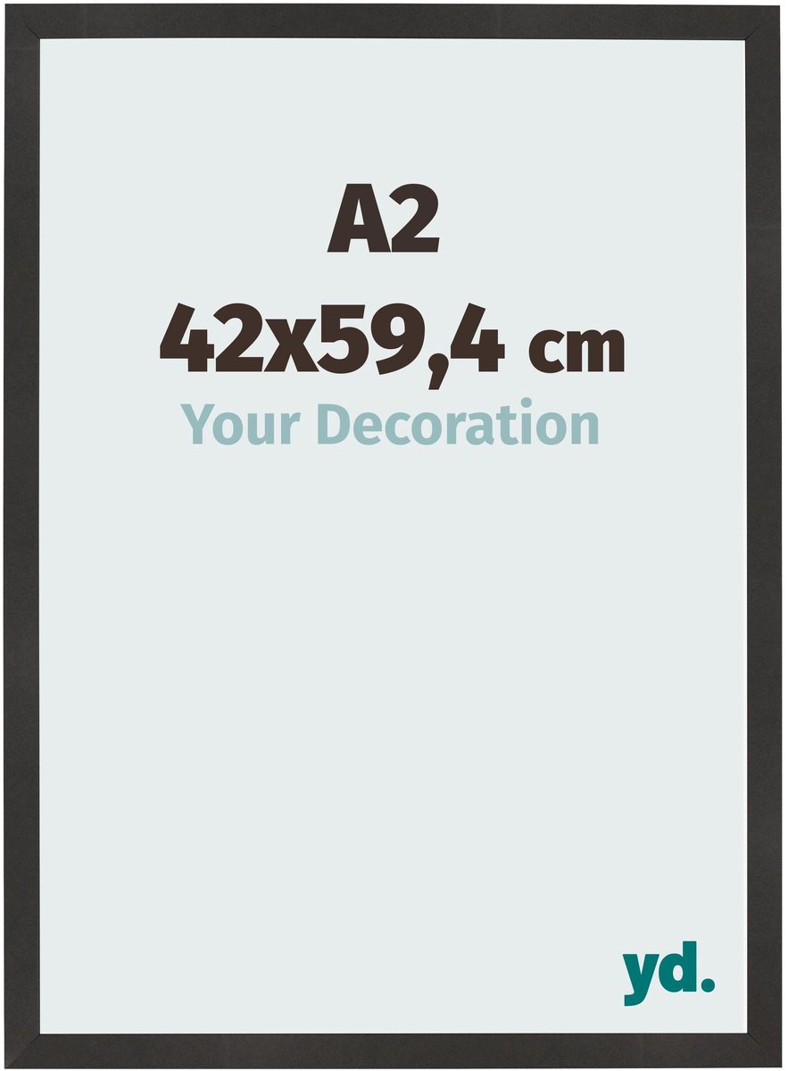 yd. Your Decoration - Fotolijst A2 42x59,4 cm - MDF - Zwart Mat - Bologna