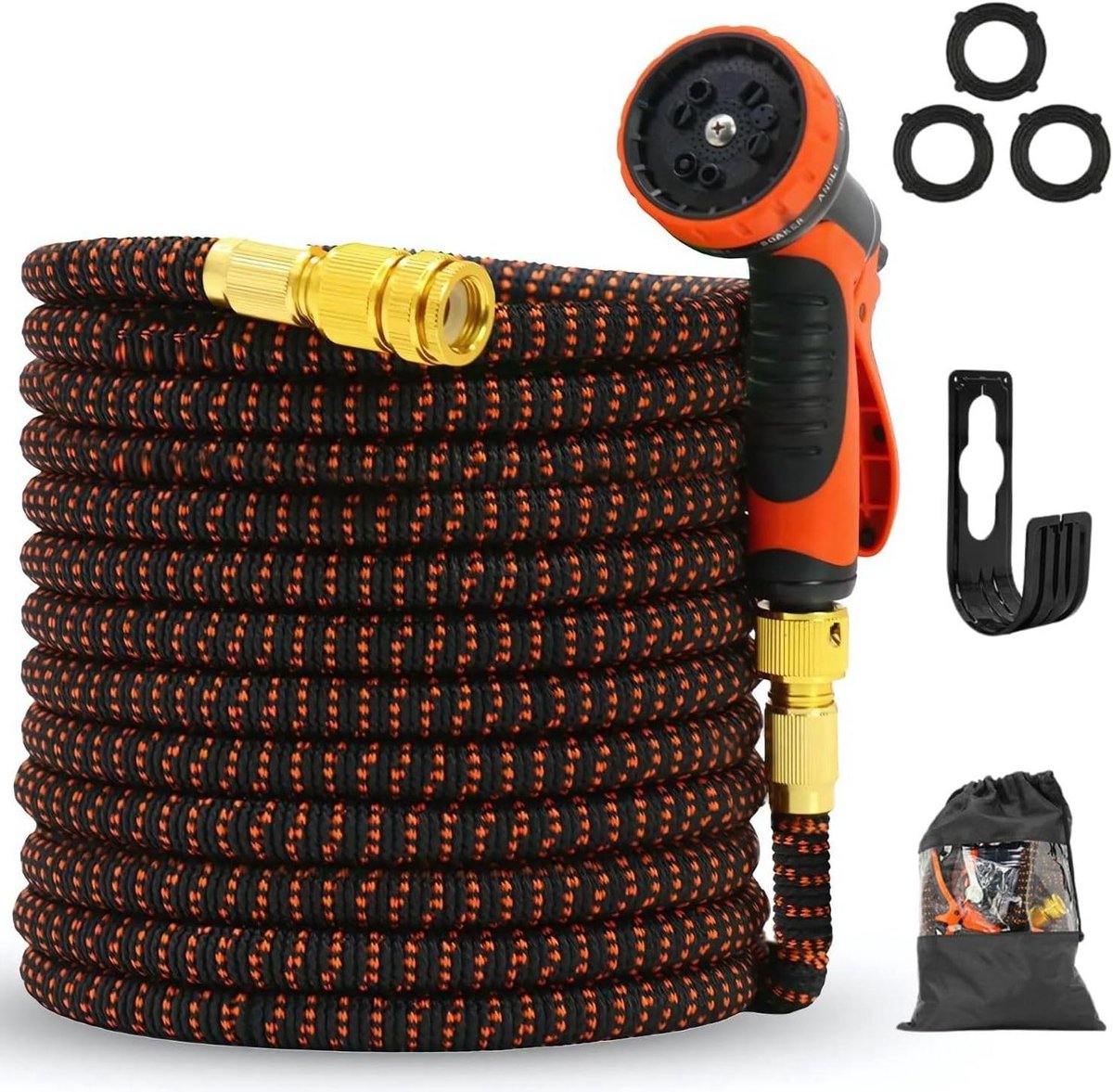 Flexibele Tuinslang - Uittrekbare Waterslang - Tuin Besproeien - Knikt Niet - Tot 10 Meter - Oranje