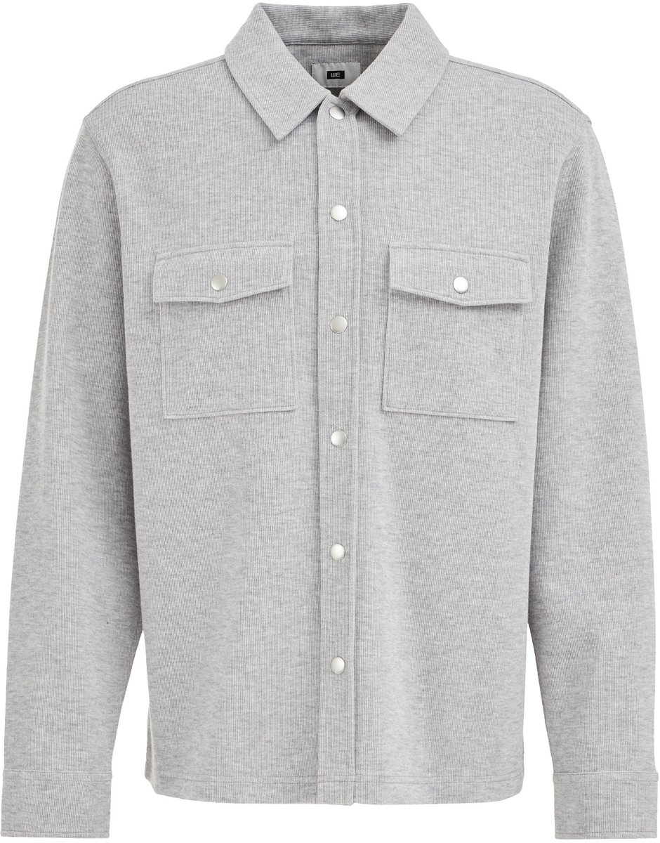 WE Fashion Heren regular fit fijngebreide overshirt