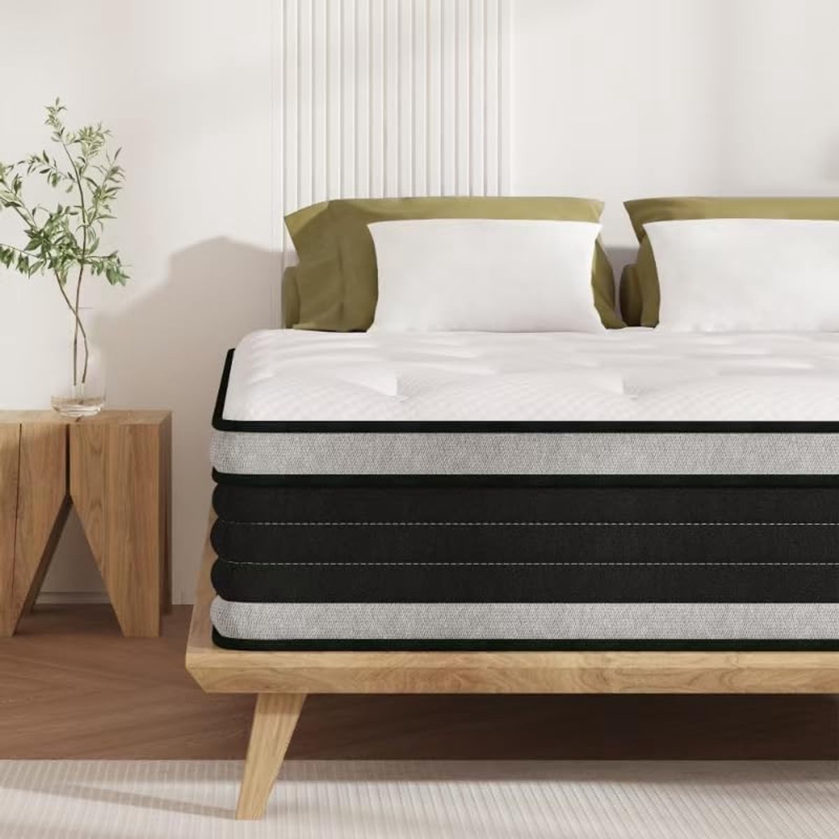 160 x 200 cm, veermatras H3, hoogte 31 cm, 7 zones, orthopedische pocketveringmatras met comfortabele traagschuimlaag, Öko-Tex gecertificeerd