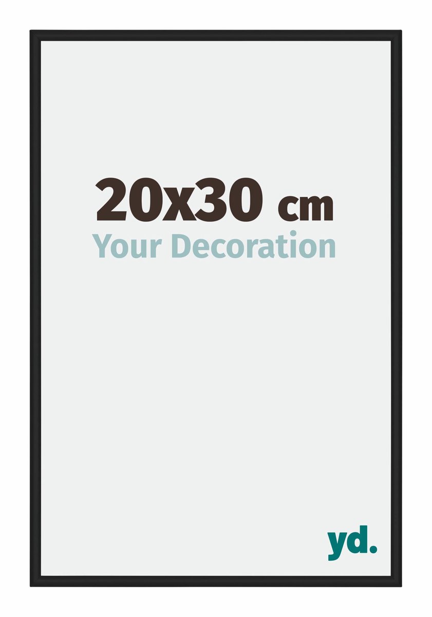 yd. Your Decoration - Fotolijst 20x30 cm - Aluminium - Zwart Hoogglans - Miami