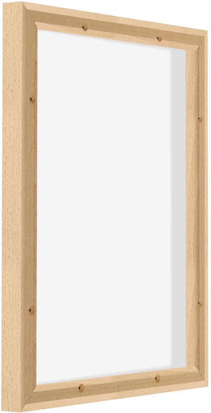 Houten baklijst, vierkant, met zichtbare houtnerf.