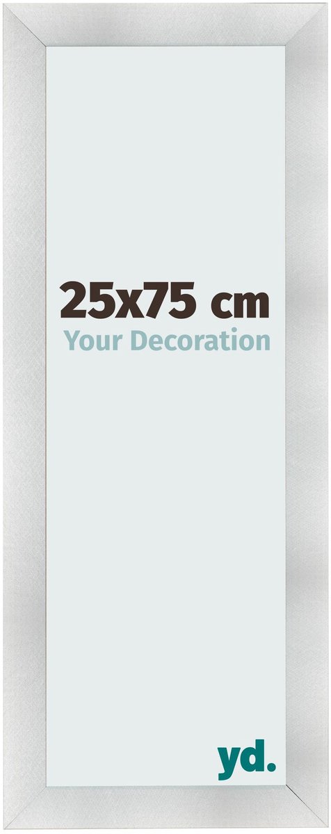 yd. Your Decoration - Fotolijst 25x75 cm - MDF - Aluminium Geborsteld - Pisa