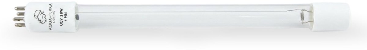 Aqua-Terra 20 W UVC lineaire buis, vervangende vijver-UV-sterilisatielamp, 4-pins enkelzijdig - ShopVlot