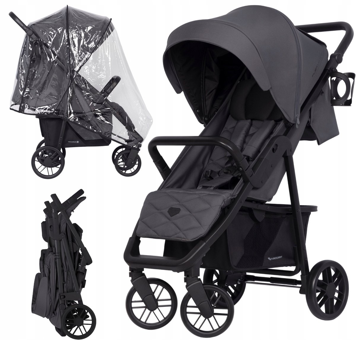 Euro-Cart FLEX kinderwagen - licht van gewicht, opvouwbaar, tot 22 kg