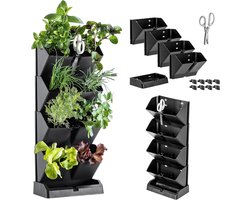 Verticale Plantenbak - Kweekkolom - Kruidentuin Maken - Modulair Ontwerp - 48 cm Hoog - Antraciet