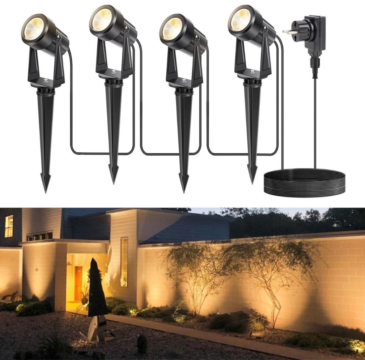 Zolvano® Tuinspots voor Buiten - Tuinverlichting-Zwart