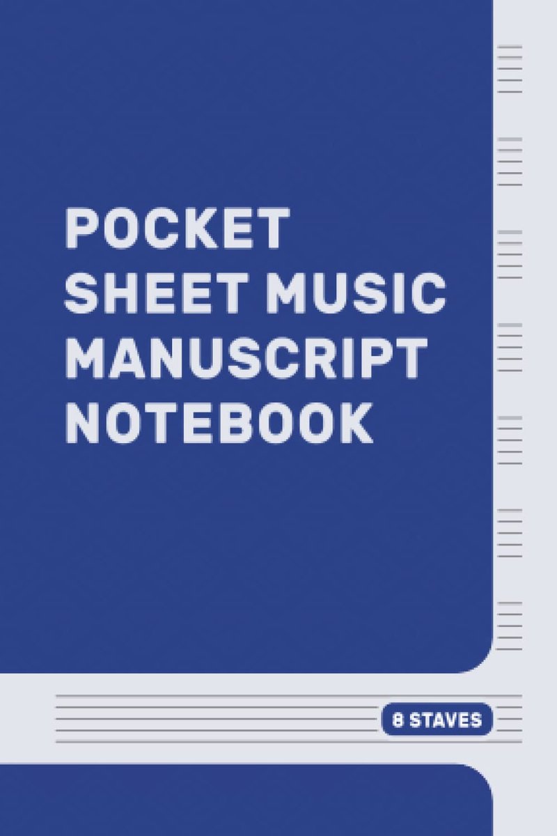 Pocket Sheet Music Manuscript Notebook: Mini Staff Music Manuscript Paper Notepad. Handy Small 4 x 6" Travel Size. 8 - ShopVlot