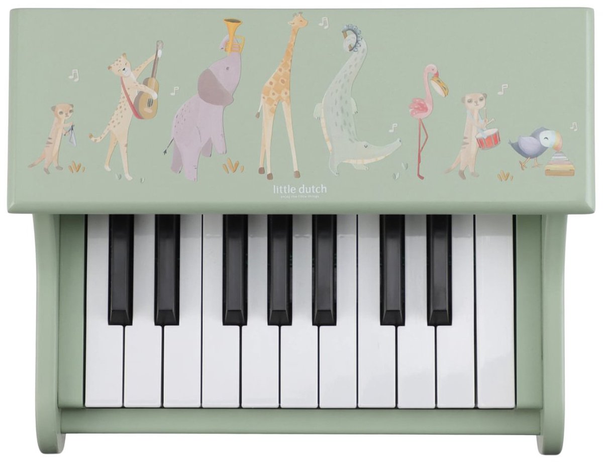 Little Dutch Houten piano - Groen FSC - Safari Friends — cadeau in Spellen & Speelgoed - foto 8