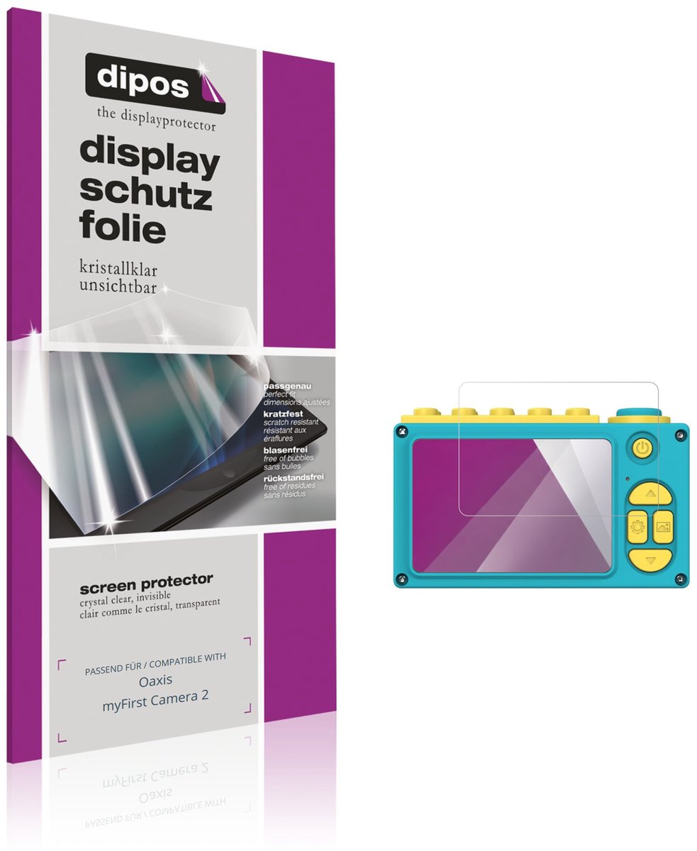 dipos – 4x Beschermfolie geschikt voor Oaxis myFirst Camera 2 | Krasbestendige & heldere Screenprotector Ultra-Thin