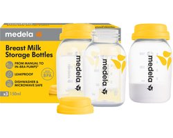 Medela Moedermelk Bewaarflesjes – BPA‑vrij – 150 ml – Set van 3x 150 ml
