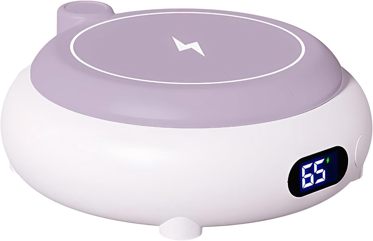 Bekerwarmer onderzetter met thermostaat voor dranken Bekerwarmer voor op het bureau, voor thuis, kantoor, slaapzaal, studenten en café bij koud weer - Paars