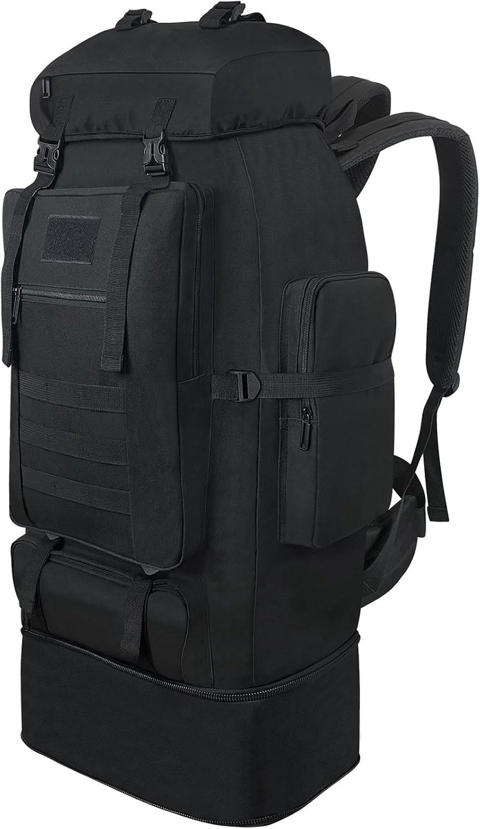 80L/100L Kampeerrugzak, Waterdichte Grote Molle Rugzak, Outdoor Sport Reizen Militair Tactisch Rugzak voor Heren Dames, XL, Tactisch