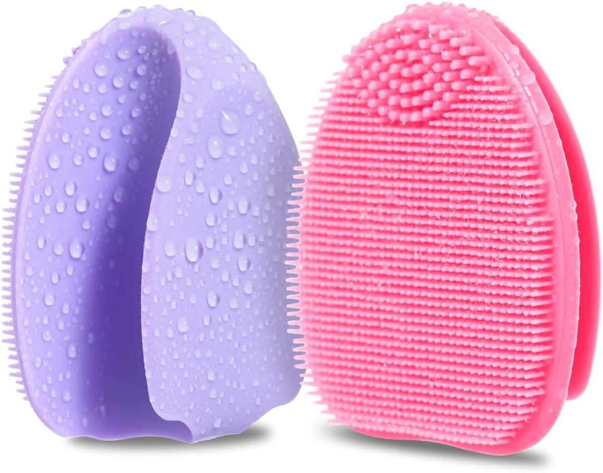 Gezichtsschrobber, handmatige exfoliërende borstel, handheld gezichtsreinigingsborstel voor vrouwen mannen en mee-eters verwijderen poriënreiniging masseren voor gevoelige, delicate